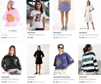 Myntra: Upto 83% Off On Bewakoof Womens Clothing