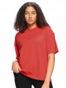 Bewakoof Women's Solid Oversized Fit Half Sleeve Round Neck Cotton Plus Size T-Shirt...