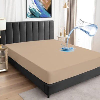 BeyBee 100% Waterproof Premium Cotton Terry Mattress Protector (Size-75 * 72, Beige)