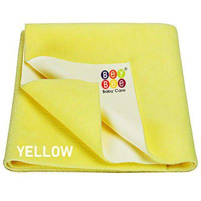 Beybee Quick Dry Baby Bed Protector Waterproof Sheet - Small (Yellow)