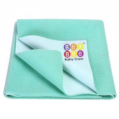 Beybee Quick Dry Bed Protector Waterproof Baby Cot Sheet - Small (Sea Green) (250.0mm L X 200.0mm W)