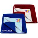 BeyBee® Waterproof Cotton Bed Protector Sheet Combo (Royal Blue + Maroon)...