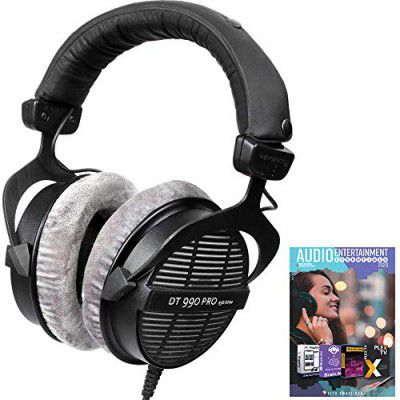 beyerdynamic 459038 DT-990-Pro-250 Professional Acoustically Open Headphones 250 Ohms Bundle 
