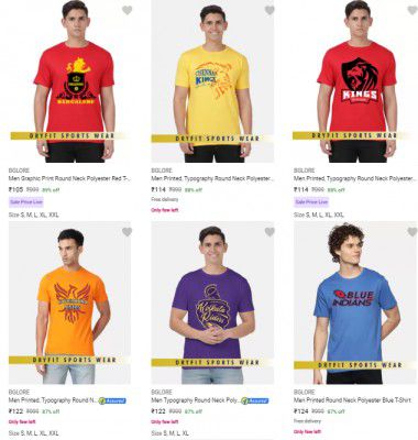 Bglore Mens T Shirts Starts ₹105