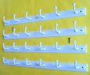 Bhagwati Metal 6 Hook Door/Wall Cloth Hanger with Screws (White) - Set of 4...