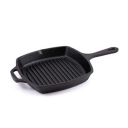 Bhagya Cast Iron Cookware Cast Iron Grill Pan (10 Inches Grill Lengthy, Black)...