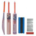 BHAJJI KASHMIRI WILLOW CRICKET BAT ELITE SIZE-6 , BHAJJI BAT GRIP AQUA SET OF 3 AND BAT CARE KIT INCLUDING FIBRE TAPE ALONG WITH TOE GUARD...