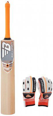 BHAJJI KASHMIRI WILLOW CRICKET BAT ELITE SIZE-6 WITH BATTING GLOVES 202 YOUTH