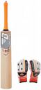 BHAJJI KASHMIRI WILLOW CRICKET BAT ELITE SIZE-6 WITH BATTING GLOVES 202 YOUTH...