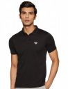Bhajji Polyester B-086 Cricket Mens Polo Tee, Small (Black)...