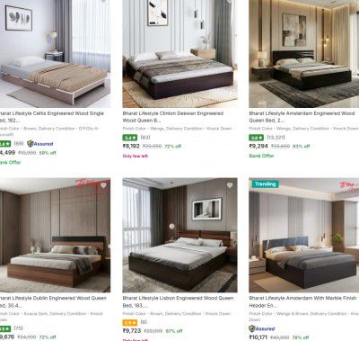 Flipkart : Upto 79% OFF - Bharat Lifestyle Beds