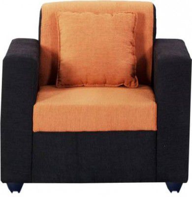 Bharat Lifestyle Desy Fabric 1 Seater Sofa  (Finish Color - Orange & Black, DIY(Do-It-Yourself))