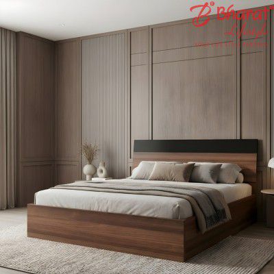 Bharat Lifestyle Dublin Engineered Wood Queen Bed, 30.48 inch x 155.67 cm (1.0 ft x 5.11 ft)
