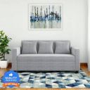 Bharat Lifestyle Lexus Fabric 3 Seater Sofa  (Finish Color - Grey, DIY(Do-It-Yourself))...
