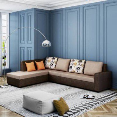 Bharat Lifestyle Nano Fabric 6-Seater Sofa