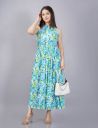 Bhawanaprint Women Skater Blue Dress...