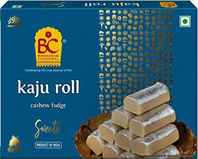 Bhikharam Chandamal - Indian Sweets - Kaju Roll Silver (125g Pack of 1)