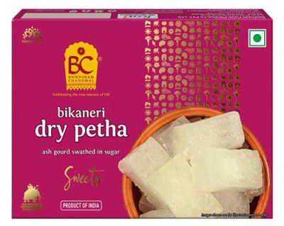 Bhikharam Chandmal Dry Agra ka Petha - White Petha - Dry Sweet - Special Agra Petha - Indian Sweet - 400 Gm (Pack of 1)