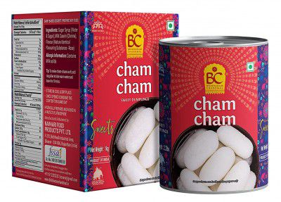 Bhikharam Chandmal - Indian Sweets Cham Cham - Bikaneri Cham Cham Sweet Mithai Tin 1kg (Pack of 2)