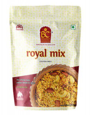 Bhikharam Chandmal - Royal Mix - Mix Namkeen - Mix Farshan - Indian Snacks - 375Gm (Pack of 1)