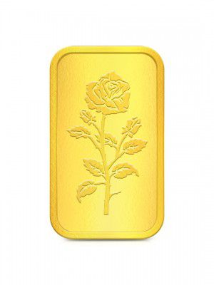 BHIMA Floral 24K 999 Purity Gold Bar, 10 gram