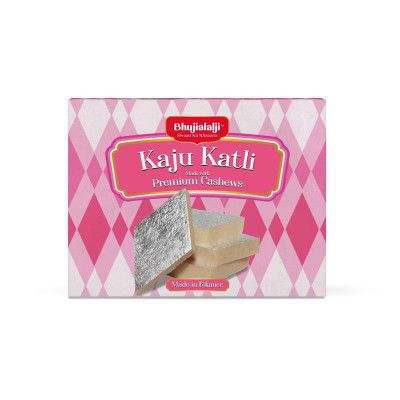 Bhujialalji Premium Kaju Katli 200 grams - Naturally Sweet | Indian Sweet Barfi - Made with Premium Cashews