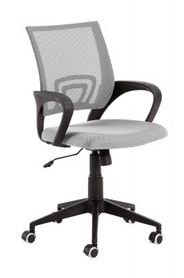 Bhumika Overseas Low Back Executive Ergonomic Desk Mesh Fabric Chair in Light Grey Colour