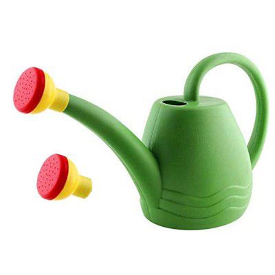 Bianco Premium Plastic Watering Can for Plants with Extra Nozzle (Green) (1.8 litres)