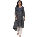 BIBA Printed Round Neck Flared Kurta for Womens...