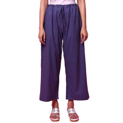 BIBA Solid Cotton Womens Palazzos (SIYAHI16930-P)