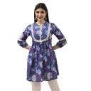 BIBA Women Cotton Straight Fit A Line Printed Kurti...