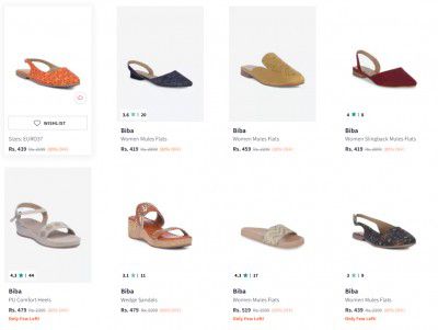 Biba Women Footwear Upto 80% Off