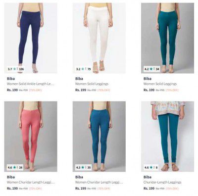 Myntra : Upto 75% OFF - Biba Womens Leggings 