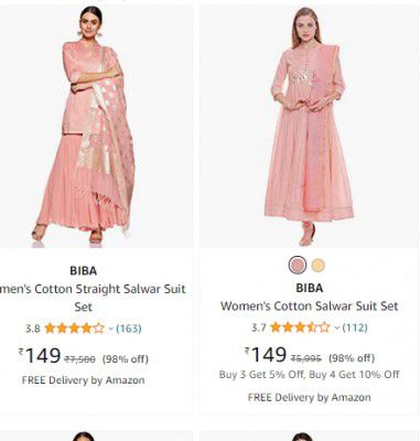BIBA Women's Salwar Suit 98% Off
