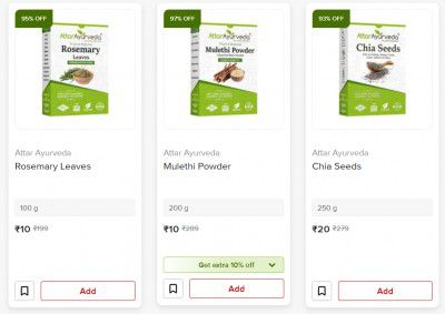 Big basket Loot : Search Attar ayurveda