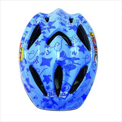 BIG-BEN Cycle Headprotector for Men & Women Professional Cycling Headprotector Having Strong EPS with Thick PVC Shell in Multi-Pattern (Small Sky Blue)