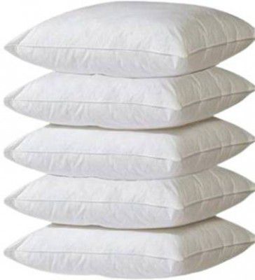BIG GAIN GAIN BIG Polyester Fibre Solid Cushion Pack of 5  (White)