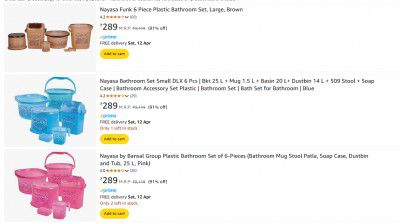 Big Loot | Nayasa Bathroom Accessories up to 91% OFF