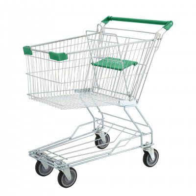 Bigapple BA-AS100 Heavy Weight King Shopping Trolley, 100L Capacity, Asian Style (Pack of 2) - Green Color