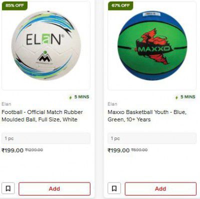 Bigbaket Loot : Upto 85% OFF - Elan Footballs & Basketballs | Starts At Rs.199