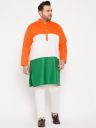 bigbanana Men Plus Size Colourblocked Thread Work Kurta...