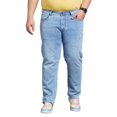 Bigbanana Plus Size Men's Regular Fit Light Wash Jeans