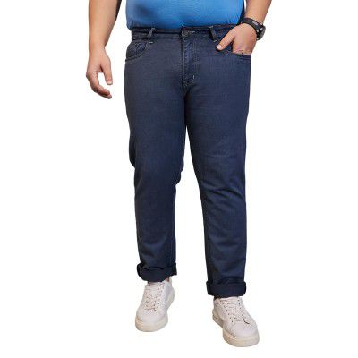 Bigbanana Plus Size Men's Regular Fit Solid Jeans