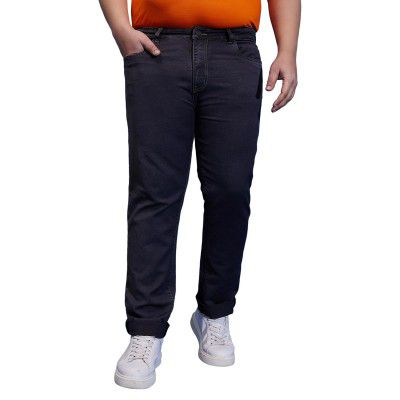 Bigbanana Plus Size Men's Regular Fit Solid Jeans