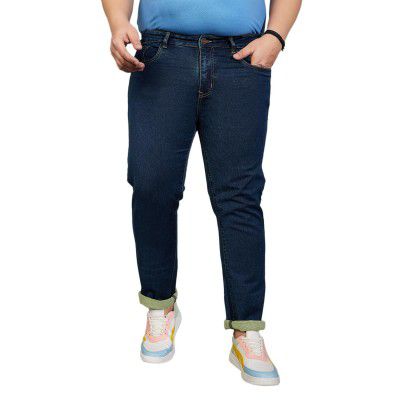 Bigbanana Plus Size Men's Regular Fit Tinted Wash Jeans