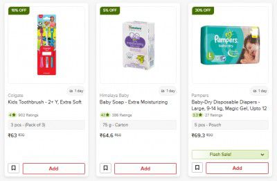 Bigbasket : Baby Care Products Upto 45% Off Starts At ₹63