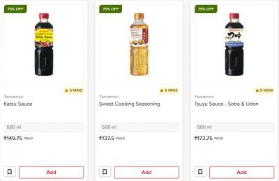 Bigbasket: Check Yamamori products, 75% off available