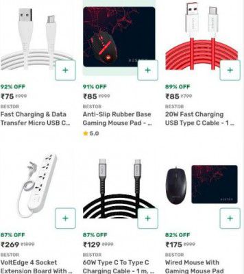 Bigbasket Loot : Upto 98% OFF - Bestor Mobile accessories