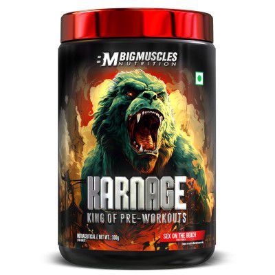 Bigmuscles Nutrition Karnage Pre workout (60 Servings, Sex On the Beach), 300g