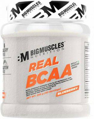 BIGMUSCLES NUTRITION Real BCAA [50 Servings] -100% Micronized Vegan, Muscle Recovery & Endurance BCAA BCAA  (250 g, Blueberry)